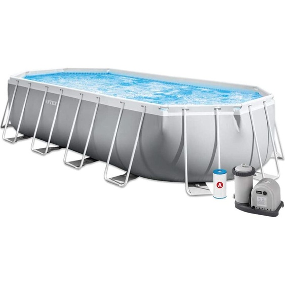 INTEX 26798GN - Prism Frame Piscine ovale (610x305x122cm)
