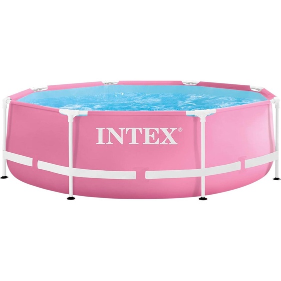 INTEX 28290ND - Piscine à armature métallique rose (244 x 76 cm) - Piscine pour enfants