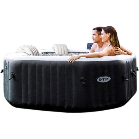 INTEX 28458 - Whirlpool - PureSPA Jet + Bubble Deluxe (octagon,onyx black, Ø201 ext./Ø150cm int.)