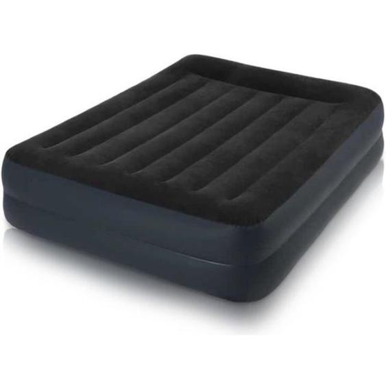 Intex 64124 lit pliant matelas gonflable double électrique lit de camp portable 152x203x42