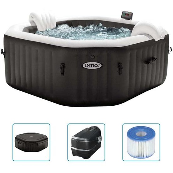INTEX Bain à remous avec fonction massage octogonal PureSpa