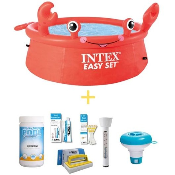 Intex Easy Set Pool - 183 cm - Édition Crabe - Kit dentretien WAYS inclus