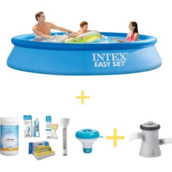 Intex Easy Set Pool - 305 x 61 cm - Kit de maintenance WAYS et pompe de filtration inclus