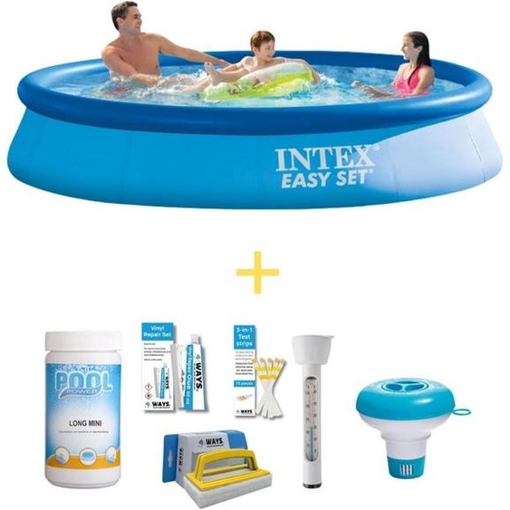 Intex Easy Set Pool - 366 x 76 cm - Kit dentretien WAYS inclus