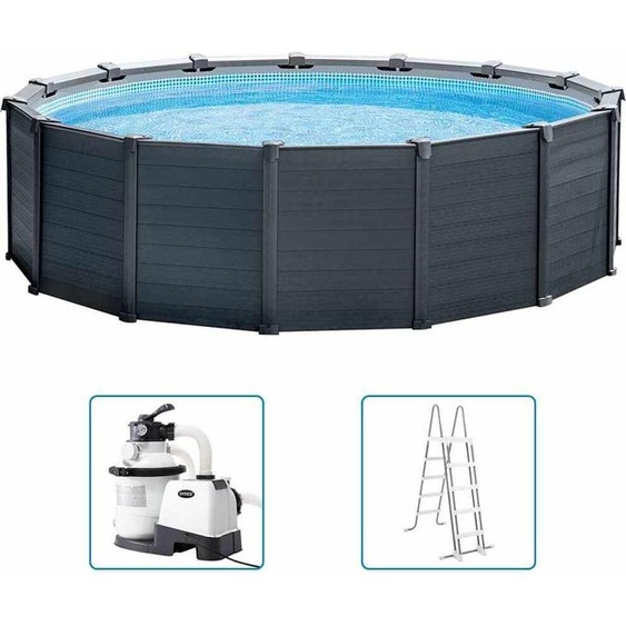INTEX Ensemble de piscine hors sol Graphite Gray Panel 478x124 cm