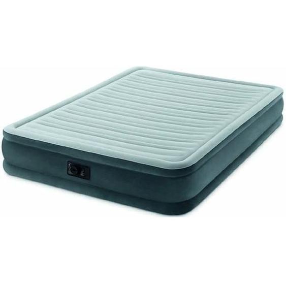 INTEX Matelas COMFORT PLUSH FIBER TECH 152x203 - Gonflable - Fermeté réglable - 33 cm - Electrique -2 personnes