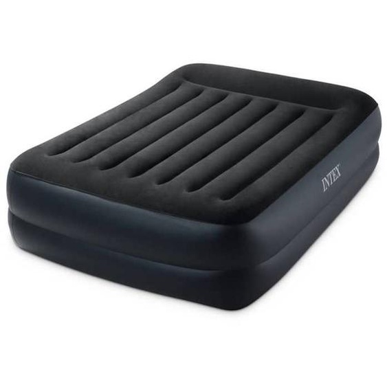 INTEX Matelas gonflable 152*203*42 cm REST BED FIBER TECH - Fermeté réglable - Électrique - 2 personnes