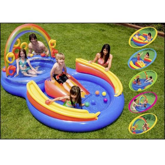 Intex - Aire de jeux gonflable Arc-en-Ciel