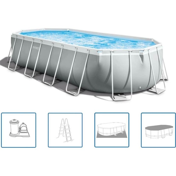 INTEX Pool-Set Prism Frame Oval 610x305x122 cm 26798GN