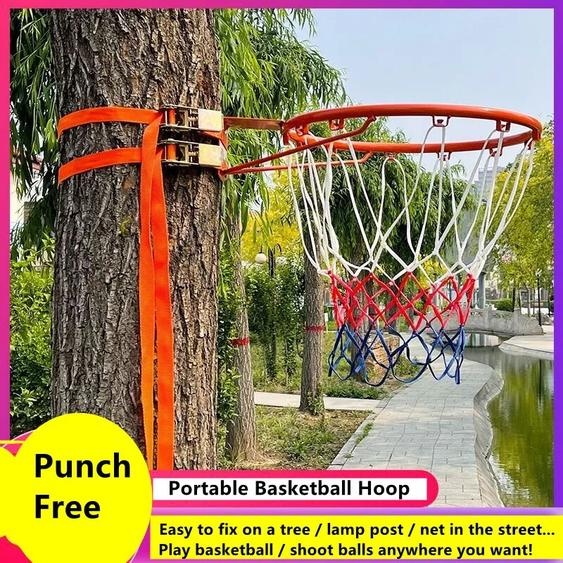 ipsum Cerceau de basket-ball réglable sans poinçon pour adultes et enfants, cadre de jante en acier standard, jeux de plein air portables, anneau de panier, sans balle, 2 1948, recommandé