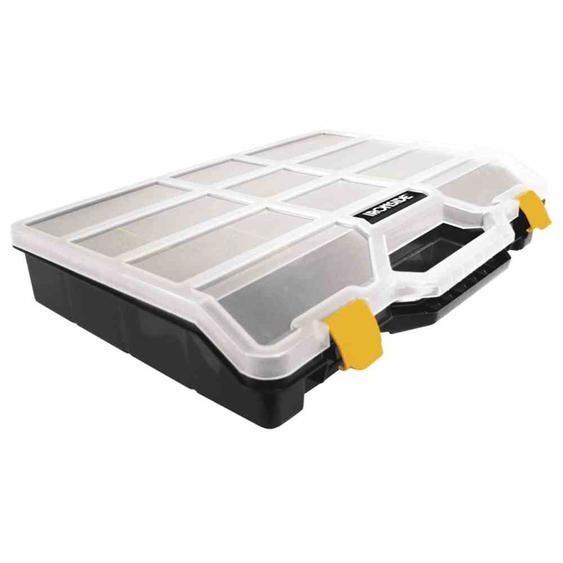 Ironside 100-581 Boîte dassortiment taille M 378x290x61mm 21 compartiments, noir/jaune