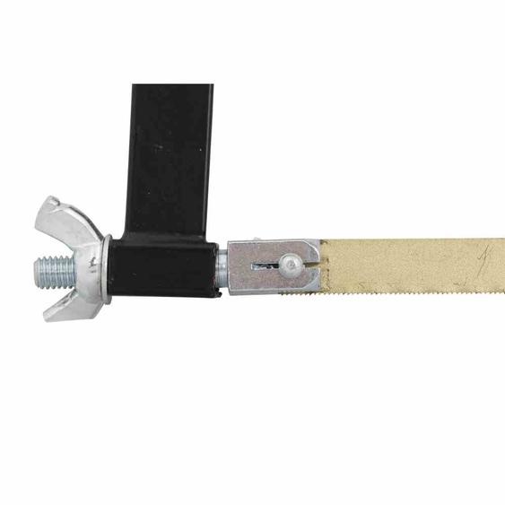 Ironside 131-021 Arc de scie métallique 300 mm avec poignée en bois, noir/naturel/argenté