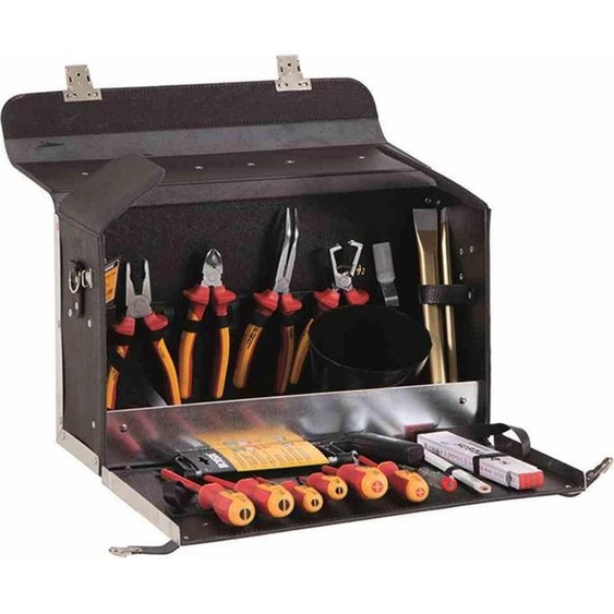 IRONSIDE Mallette dapprenti 22 pièces électrique (étui en cuir)