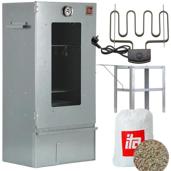 ITA Fumoir 7000 - Premium Fumoir avec 3 étages - Acier allié, fenêtre & thermomètre - Qualité EU Directement du fabricant