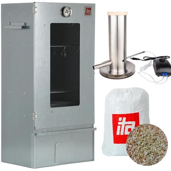 ITA Fumoir 7000 - Premium Fumoir avec 3 étages - Acier allié, fenêtre & thermomètre - Qualité EU Directement du fabricant