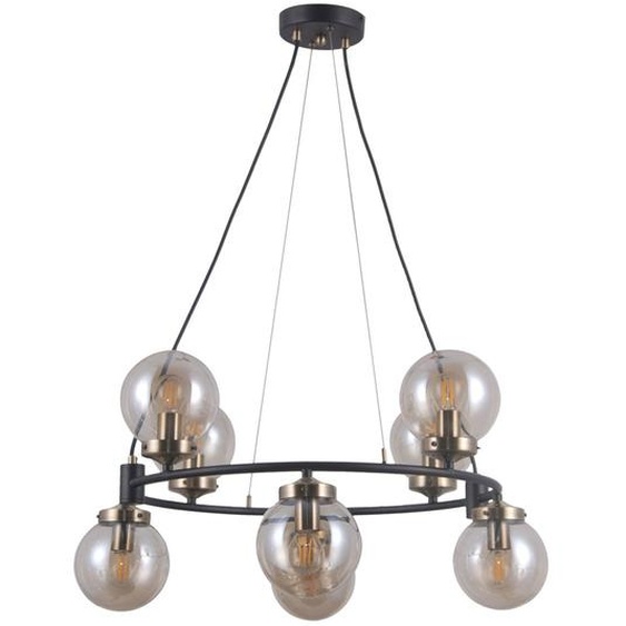 Italux Galvez lustre industriel noir PND-28622-8A