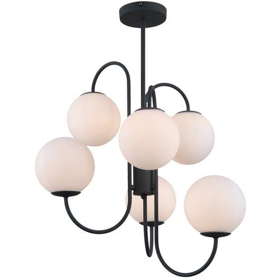 Italux Gela lustre industriel noir PND-5500-6-BK