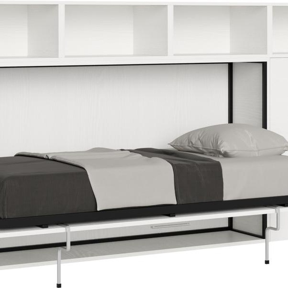 ITAMOBY - Armoire lit escamotable horizontal 1 couchage 85 Kando comp.A Frêne Blanc