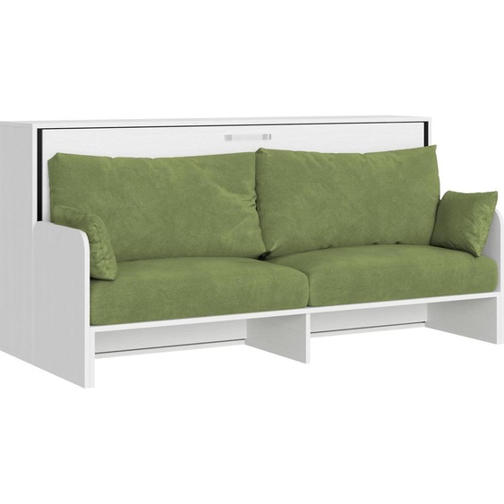 ITAMOBY - Armoire lit escamotable horizontal 1 couchage 85 Kando Sofa avec matelas Frêne Blanc-A35