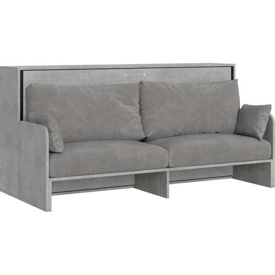 ITAMOBY - Armoire lit escamotable horizontal 1 couchage 85 Kando Sofa Gris Béton -A20