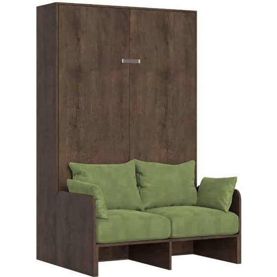 ITAMOBY - Lit 1 place et demi escamotable vertical 120 Kentaro Sofa Noyer-A35