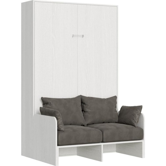 ITAMOBY - Lit double escamotable vertical 140 Kentaro Sofa Frêne Blanc -A20