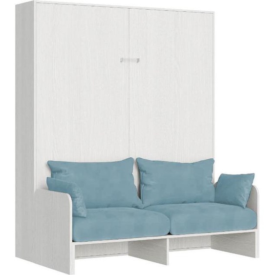 ITAMOBY - Lit queen size escamotable vertical 160 Kentaro Sofa Frêne Blanc-A33