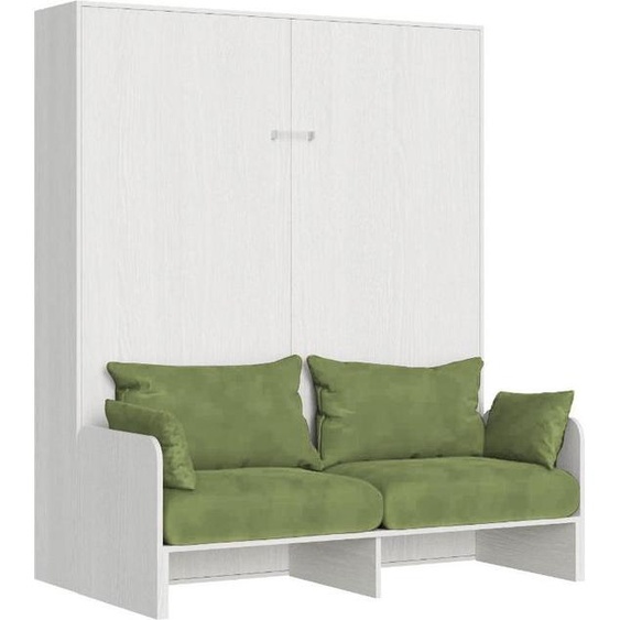ITAMOBY - Lit queen size escamotable vertical 160 Kentaro Sofa Frêne Blanc-A35