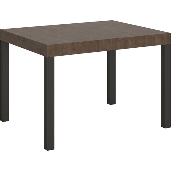 ITAMOBY - Table extensible 120/204x80 cm Everyday noyer pieds anthracite