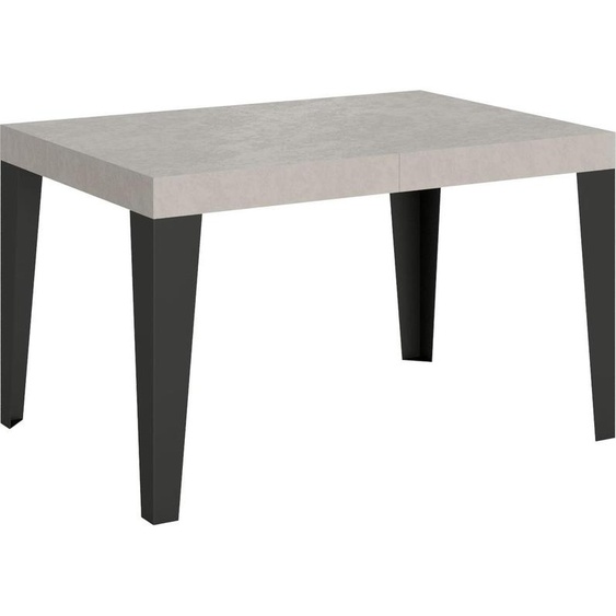 ITAMOBY - Table extensible 120/224x90 cm Flame cachemire pieds anthracite