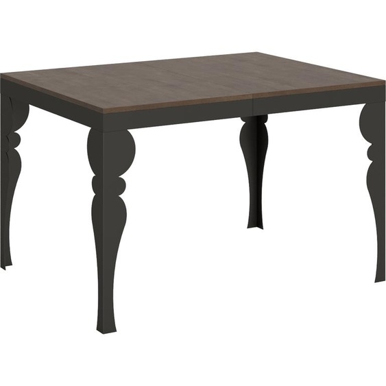 ITAMOBY - Table extensible 120/224x90 cm Paxon Evolution noyer cadre et pieds anthracite
