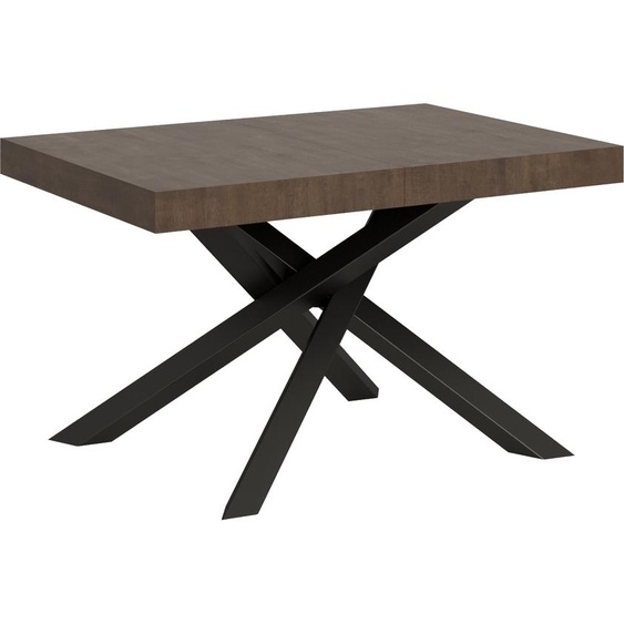 ITAMOBY - Table extensible 130/234x90 cm Volantis noyer pieds anthracite