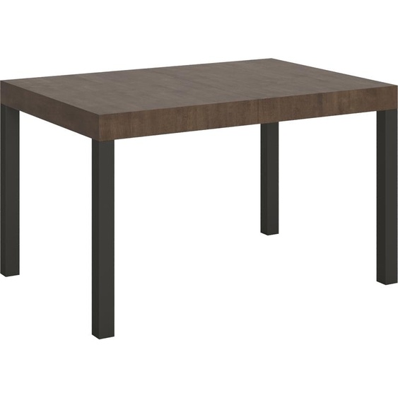 ITAMOBY - Table extensible 140/244x90 cm Everyday noyer pieds anthracite