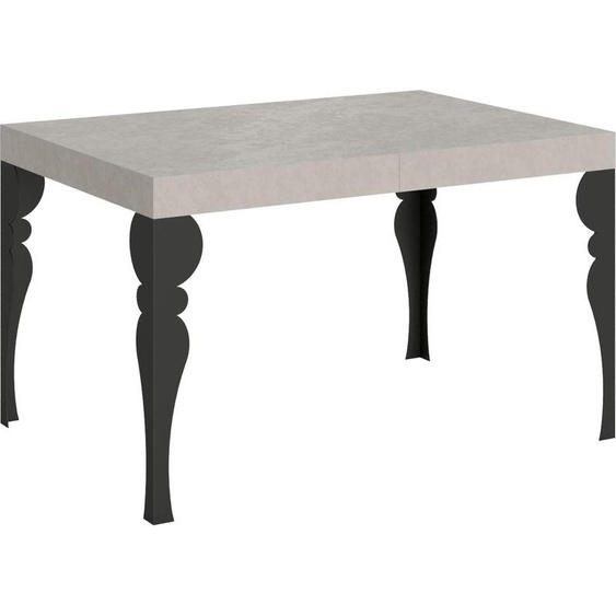 ITAMOBY - Table extensible 140/244x90 cm Paxon cachemire pieds anthracite