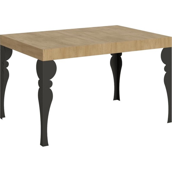 ITAMOBY - Table extensible 140/244x90 cm Paxon chêne nature pieds anthracite