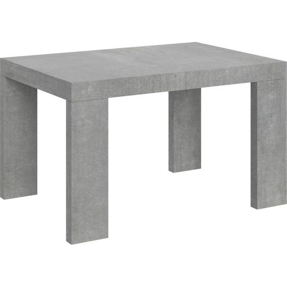 ITAMOBY - Table extensible 140/244x90 cm Roxell gris béton