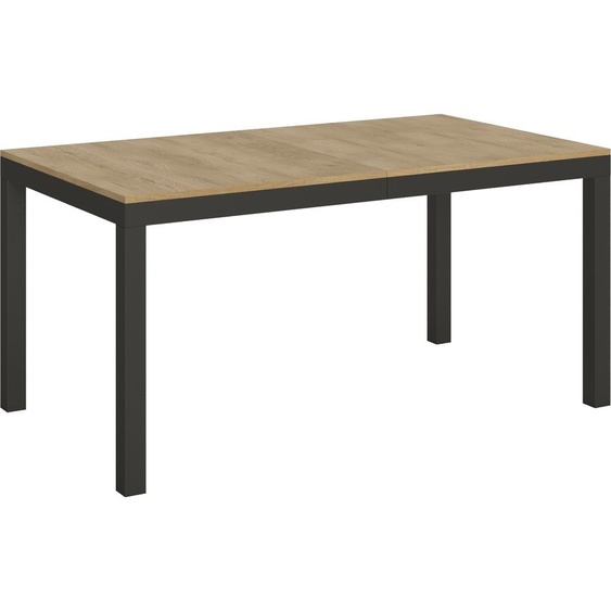 ITAMOBY - Table extensible 160/264x90 cm Everyday Evolution chêne nature cadre et pieds anthracite