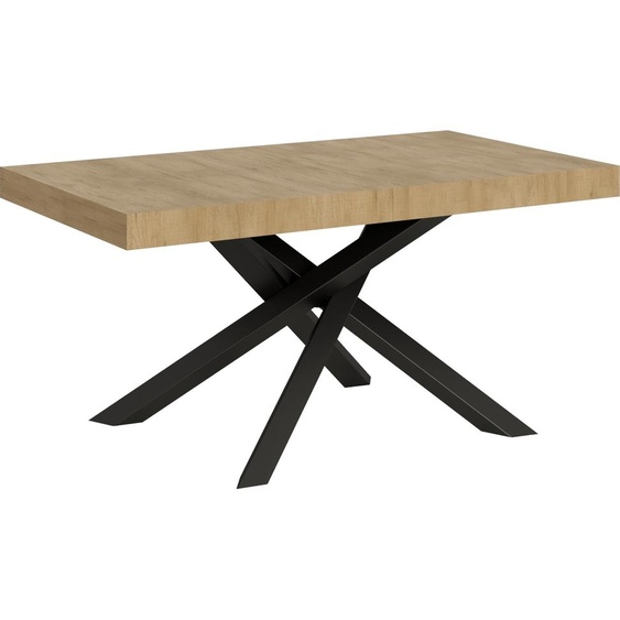 ITAMOBY - Table extensible 160/264x90 cm Volantis chêne nature pieds anthracite