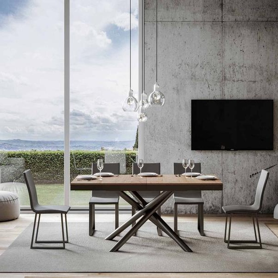 ITAMOBY - Table extensible 180/284x90 cm Famas Evolution chêne nature cadre et pieds anthracite