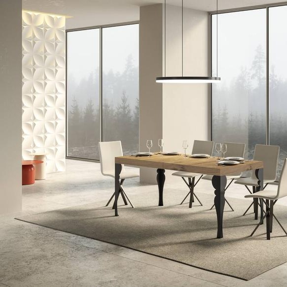 ITAMOBY - Table extensible 180/284x90 cm Paxon chêne nature pieds anthracite