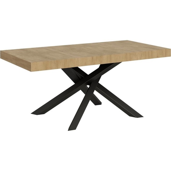 ITAMOBY - Table extensible 180/284x90 cm Volantis chêne nature pieds anthracite