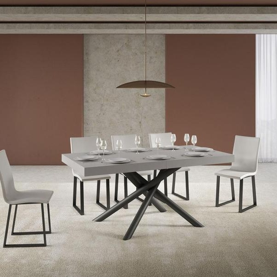 ITAMOBY - Table extensible 180/440x90 cm Famas cachemire pieds anthracite