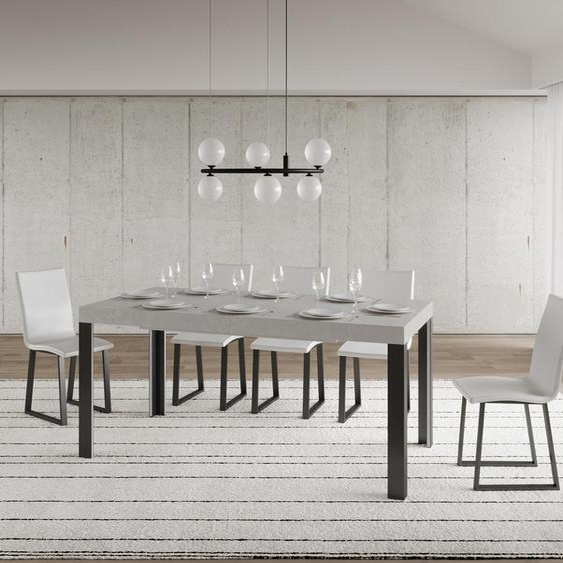 ITAMOBY - Table extensible 200/304x90 cm Linea cachemire pieds anthracite