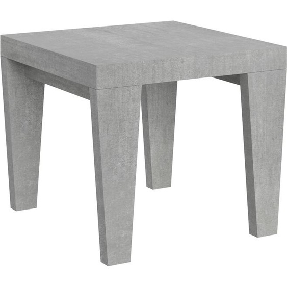 ITAMOBY - Table extensible 90/246x90 cm Spimbo gris béton