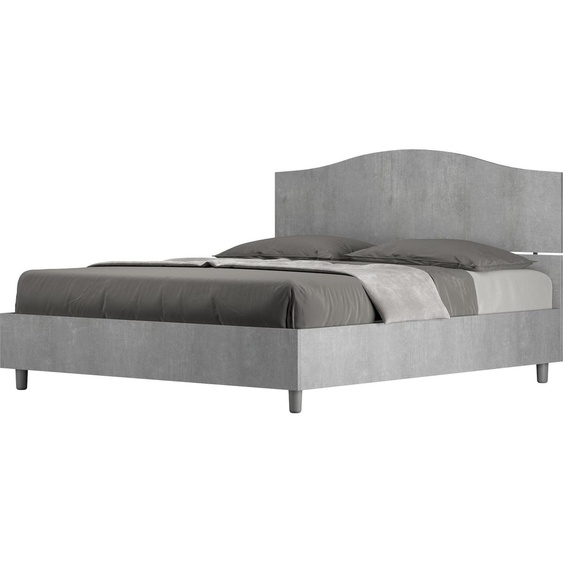 ITYHOME - Lit sans sommier 160x190 gris béton Dores