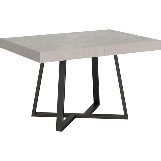 ITYHOME - Table extensible 120/224x90 cm Zeplir cachemire pieds anthracite