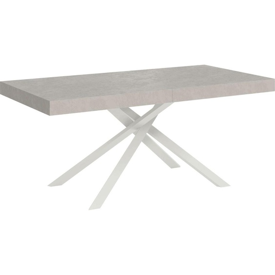 ITYHOME - Table extensible 180/284x90 cm Karida cachemire pieds blancs
