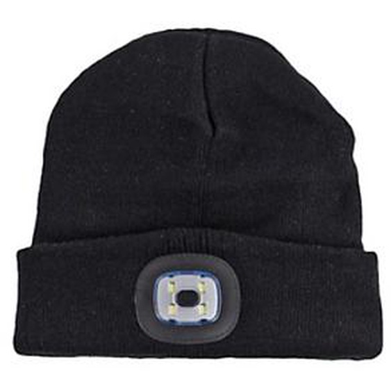 IWH Bonnet avec lampe LED, noir