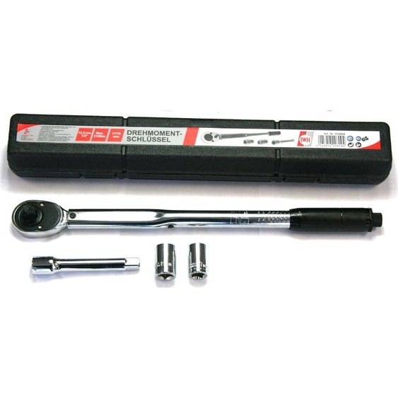 Clé dynamométrique automatique 1/2 pouce 10-210 cliquet, 2 douilles 17/19 incluses