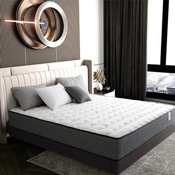 Iztoss - Matelas 140x190 cm à Mémo Mousse - 24cm de Hauteur - Modèle Moderne Simple pour deux place